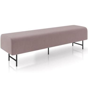 Imagem de Puff Recamier Decorativo Com Pés Industrial 195cm Novara P05 Veludo Ro