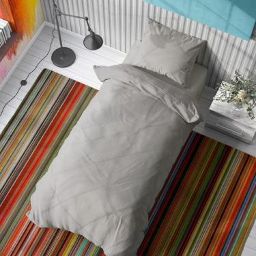 Imagem de Capa Duvet Percal para Edredom Solteiro 180x240cm c/ Zíper- Bege - FAS