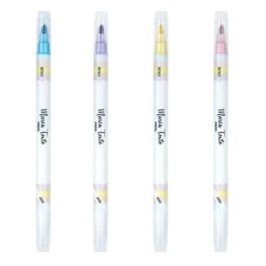 Imagem de Marca Texto Apagável - 4 Cores diferentes Amarelo, Rosa, Azul e Lilás 