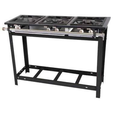 Imagem de Fogão 3 Bocas 2 Duplas Com Pé A Gás Baixa Pressão E3D2P Venâncio Extra