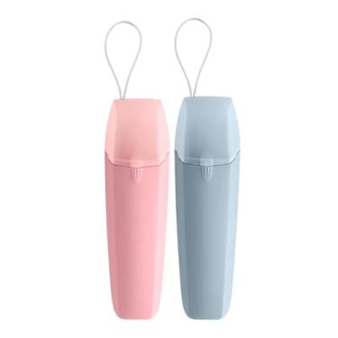 Imagem de Porta Escova de Dentes Creme Dental Portátil Estojo para Viagem E Bolsa(Azul e Rosa)