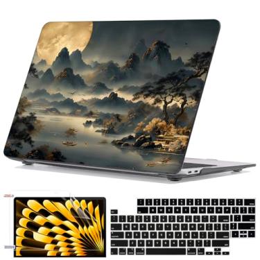 Imagem de Seanai Capa para MacBook Pro de 13 polegadas M2 M1 A2338 A2251 A2289 A2159 A1989 A1706 (versão 2016-2022) Touch Bar, capa de teclado rígido de plástico com padrão impresso e protetor de tela, pintura