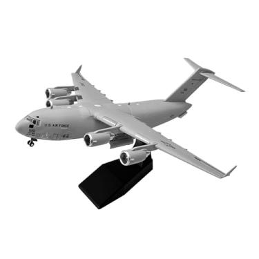 Imagem de Kokiya Miniatura de avião de transporte da Força aérea dos EUA em escala 1/200, feita em metal fundido, com base, ideal para decoração de mesas de bar ou