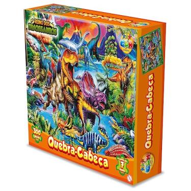 Imagem de GGB Plast Quebra-Cabeça Infantil Dinossauros 300 Peças