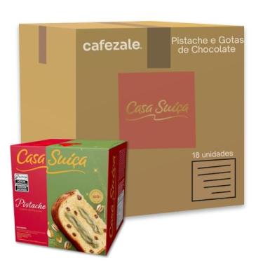 Imagem de Panettone Casa Suíça Pistache Kit 18 unidades 500g