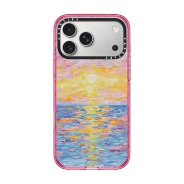 Imagem de CASETiFY Capa Impact para iPhone 17 Pro Max [fina/compatível com Magsafe/2,5 m. Proteção contra quedas de grau militar 4X] - Pôr do sol fosco - Rosa