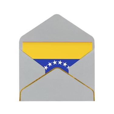 Imagem de SKKNT Cartões comemorativos impressos com bandeira da Venezuela para todas as ocasiões, convites de festa de aniversário de casamento, 12,7 x 15,2 cm