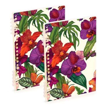 Imagem de Burbuja Cadernos com nome, papel pautado universitário A5 com 60 folhas, fichário para escritório, 2 unidades