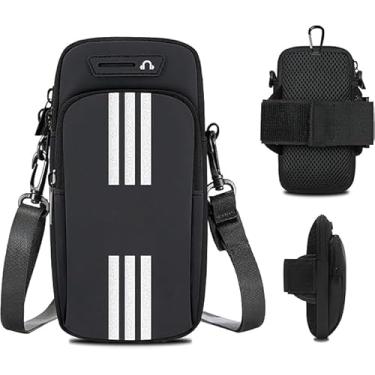 Imagem de Bolsa Esportiva 3 em 1 para Celular – Braçadeira, Transversal e Cinto, Ajuste Confortável, Resistente à Água e Perfeita para Corrida, Caminhada, Ciclismo, Academia e Atividades ao Ar Livre