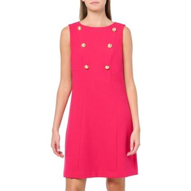 Imagem de Trina Turk Vestido feminino com botões dourados, Hibisco, 36