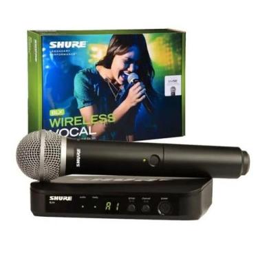 Imagem de Microfone Shure Blx24/PG58 Dinâmico Cardioide Cor Preto