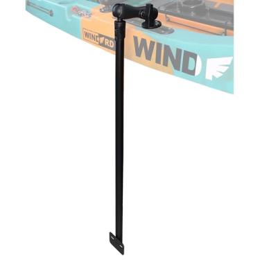 Imagem de WINDFRD Montagem em poste de transdutor ajustável, liga de alumínio, resistente à corrosão, dobrável com ajuste multiângulo (longo)