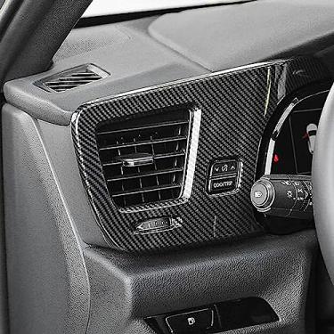 Imagem de Kadore Conjunto de acabamento de ventilação A/C padrão de fibra de carbono para Lexus NX 250/350/350h/450h 2022-2025 - Capas de moldura de saída de ar do painel lateral interior (LHD, 2 peças, ajuste