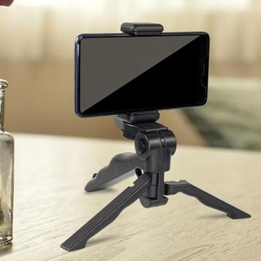 Imagem de Tripé portátil para telefone de mesa mini estabilizador dobrável para selfies e streaming online