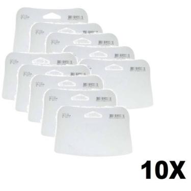 Imagem de Kit 10 Aplicador Espátula Celuloide Silicone P/ Massa Tigre