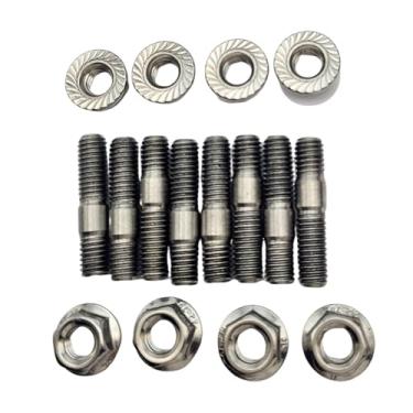 Imagem de Kridets 8 peças do coletor de escape Stud & NUT para Kubota V2203 V2003 V2403 V1902 V1702 V1903 V1505 Motor M8x1.25 01513-50822 02156-50080