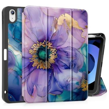 Imagem de May Chen Capa para iPad Air 11 polegadas (M3 2025/M2 2024) 7ª/6ª geração/iPad Air 11 polegadas 5ª/4ª geração, versão 2022 2020 com Pencel Hodel, suporte de três dobras, auto despertar/hibernar, capa