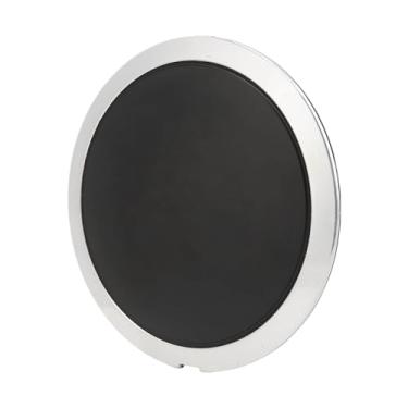 Imagem de Cosiki A Substituição Resistente Ao Calor da Guarnição do Cromo do Tampão Cubo da Roda de 500 para 2012-2022 Impede A Entrada Líquida Longa Vida útil para Entusiastas Carro (Círculo Branco Letra