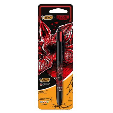 Imagem de Caneta BIC Escrita Média Retrátil 4 Cores Stranger Things Netflix Demogorgon 1 Unidade