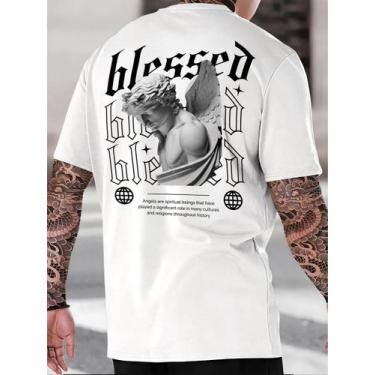 Imagem de Camiseta Masculina Blessed 100% Algodão Streetwear Fio30.1 - Selfie St