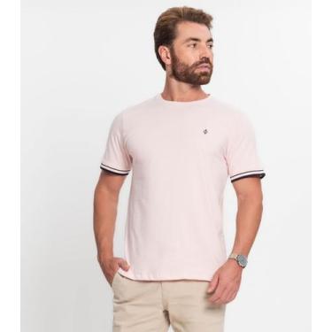 Imagem de Camiseta Básica Masculina Diametro Rosa, G, Rosa