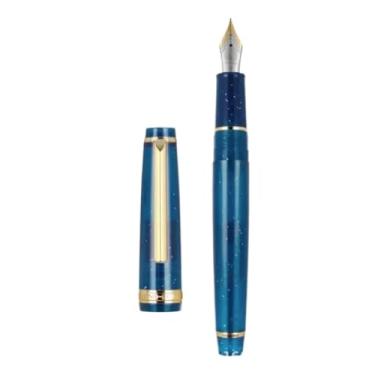 Imagem de GAFNED Caneta-tinteiro, correspondência de cores, mergulhe na ponta de vidro, artigos de papelaria, material escolar, caneta-tinteiro fofa (verde claro, EF)