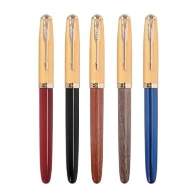 Imagem de GAFNED Caneta-tinteiro estilo clássico, todas de aço/madeira/plástico, 0,38 mm, 0,7 mm, material escolar, escritório, artigos de papelaria para estudantes (04,0,7 mm (ponta artística))