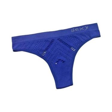 Imagem de Calcinha G-String Sexy Sem Costura Em Cor Sólida Com Recortes Minimali