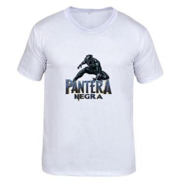 Imagem de Blusa Camiseta Pantera Negra Infantil Adulto Filme Lançamento Marvel M