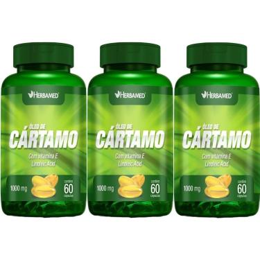 Imagem de Kit 3X Oleo de Cartamo com Vitamina E - 60 Cápsulas - Herbamed-Masculino