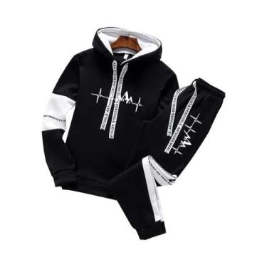 Imagem de Conjunto De Roupas Casuais Masculinas 2024, Moletom Com Capuz, Roupas 