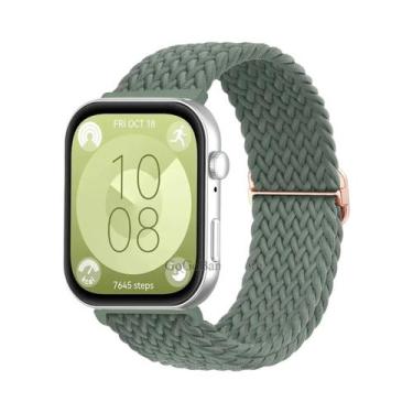 Imagem de Pulseira Trançada De Nylon Para Huawei Watch Fit 3 2 1, Faixa Solo Loo