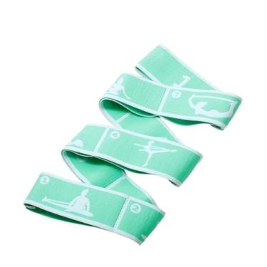 Imagem de Faixas elásticas de resistência a ioga com várias seções para adultos treinamento de dança academia casa pilates exercício cinta de puxar cinto fitness esporte (verde)