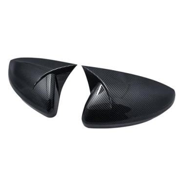 Imagem de Par de capas de espelho retrovisor estilo m, compatível com vw polo 6 mk6 2018-2021, compatível com vw polo gti 2018-2021, tampas de espelho(Carbon fiber pattern)