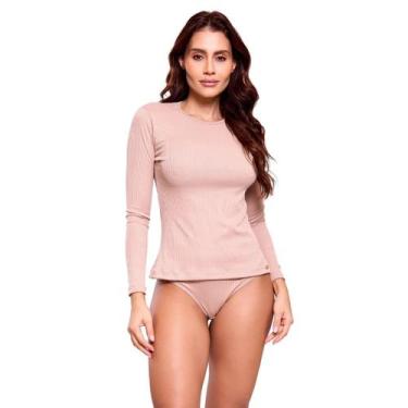 Imagem de Blusa Segunda Pele Sofia  Feminina com Manga Longa  IMI Lingerie, M, N