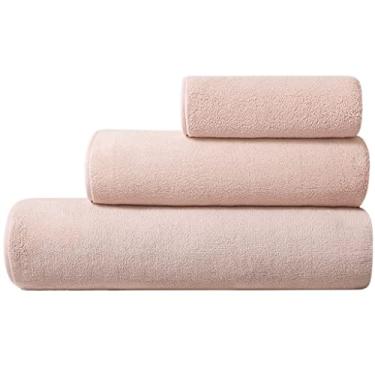 Imagem de Toalha de banho toalha de banho três conjuntos amantes de hotel sucção grande toalha de envoltório dois conjuntos toalha macia de banheiro (cor: 3PS, tamanho: 70x35cm+140x70)