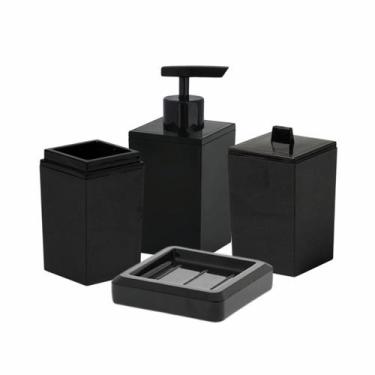 Imagem de Kit Banheiro Lavabo Porta Sabonetes Escova Algodão 4 Peças - Paramount