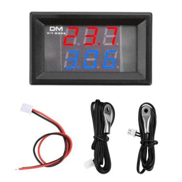 Imagem de Sensor De Temperatura Digital Mini LED Com Sonda NTC À Prova d'Água 4V