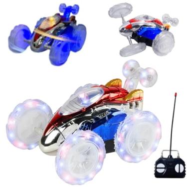 Imagem de Carrinho de Controle Remoto 360 Graus, Carro Maluco 360 Giro Pirueta Dasher Com Luz Brilha e Som Infantil Criança Carro Controle remoto