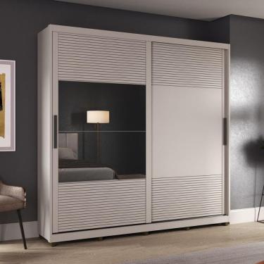 Imagem de Guarda-Roupa Casal com Espelho 2 Portas Correr 3 Gavetas 237cm Multimóveis CR35397
