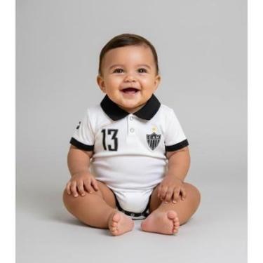 Imagem de Body Bori Bodie Bebê Camisa Polo Atlético Mineiro Galo Oficial Torcida Baby-Unissex