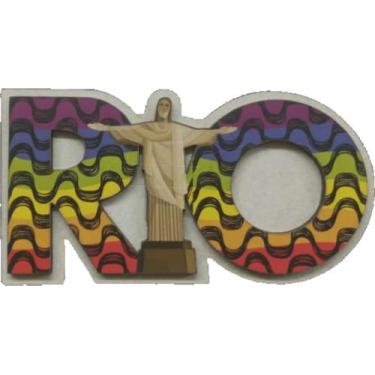 Imagem de Imã De Geladeira MDF Lembrança do Rio De Janeiro Cristo Redentor Decor