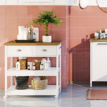 Imagem de Gabinete Banheiro Ditália 2 Gavetas Ba-135anco