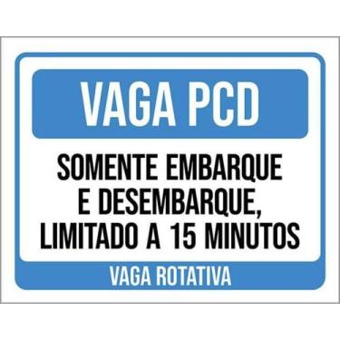 Imagem de Placa Vaga Pcd Somente Embarque Desembarque 36X46 - Sinalizo