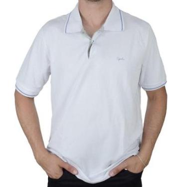 Imagem de Camisa Polo Masculina MC Ogochi Casual Slim Branca - 0074-Masculino