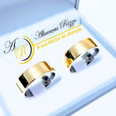 Imagem de Par de Alianças 7mm Lisas Para Casamento - Originais Com Garantia - Al