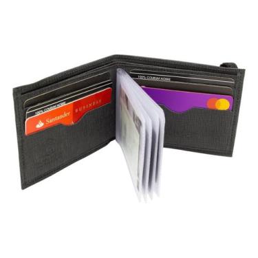 Imagem de Carteira Pequena Compacta Fina com elástico Porta Cartões Cnh Cédulas 