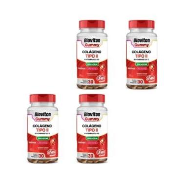 Imagem de Kit 4 Colágeno Tipo II 4x30 gomas Vitamina C e E Unilife Bioviton-Unissex