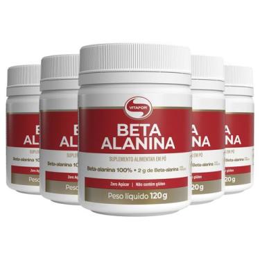 Imagem de Kit 5 Beta Alanina Vitafor Vegano 120g