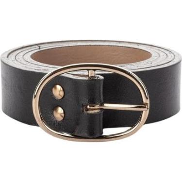 Imagem de Cinto Feminino Couro Clássico Fivela Metálica Trendy Moda Dk307 Dakota Preto-Feminino